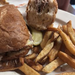 The French dip and fries was so bland but the saving grace were the pickles and sliders