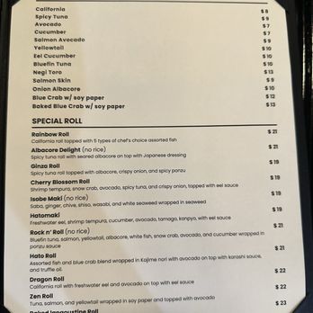 Hato Sushi - Menu, August 2024 - Sushi Bars Near Me - Los Angeles, California