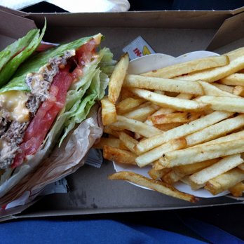 In-N-Out Burger - Triple triple protein style with fries....so so good. - Burgers Near Me - Arcadia, California In-N-Out Burger - Triple triple protein style with fries....so so good. - Burgers Near Me - Arcadia, California