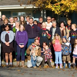 Beacon Unitarian Church - Beaconites standing outside after church to have their photo taken 2012