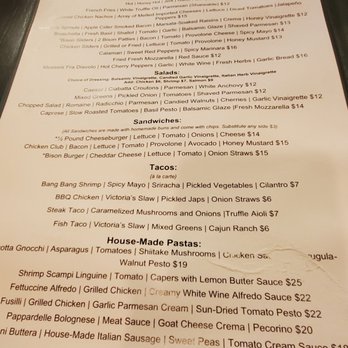 Tap & Vine Stonecrest - Menu - New American Near Me - Charlotte, North Carolina