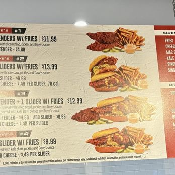 Dave's Hot Chicken - Menu - Chicken Shop Near Me - Mechanicsburg, Pennsylvania Dave's Hot Chicken - Menu - Chicken Shop Near Me - Mechanicsburg, Pennsylvania