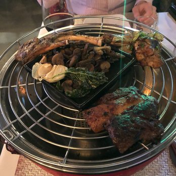 Deluxe Fun Dining - BBQ of Bones.  Very, very good, though the grill was incredibly inconvenient to have on the table. - Bars Near Me - Charlotte, North Carolina