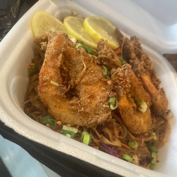 Purple Roots - Shrimp Pancit (Palabok) - Filipino Near Me - Jacksonville, Florida Purple Roots - Shrimp Pancit (Palabok) - Filipino Near Me - Jacksonville, Florida