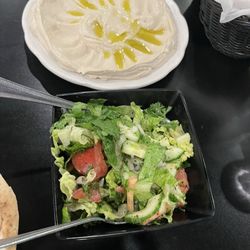 El Laham Restaurant - Hummus and salad