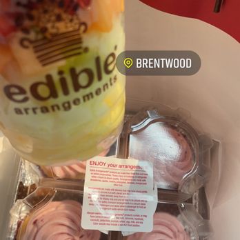 Edible Arrangements - Fresh fruit cup and limited time Strawberry Cupcakes - Gift Shops Near Me - Brentwood, California