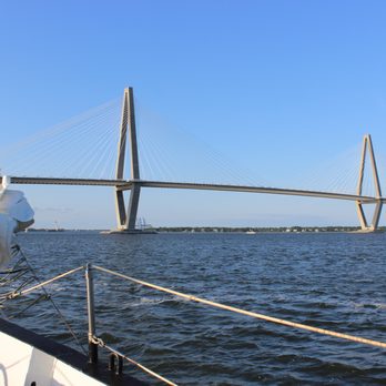 Arthur Ravenel Jr. Bridge - View from the Schooner Pride sailboat tour - Landmarks & Historical Buildings Near Me - Mount Pleasant, South Carolina