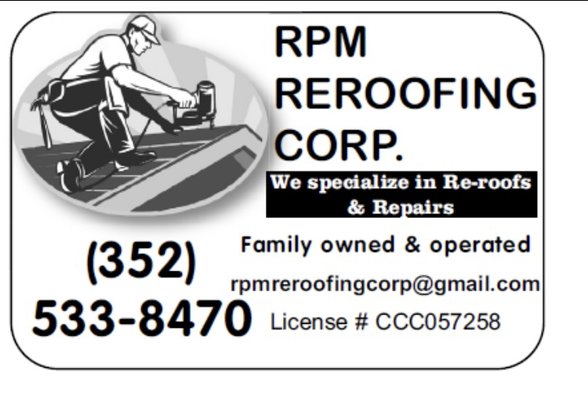 RPM ReRoofing Logo