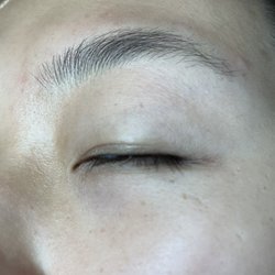 Hair Design & Threading by Muna - Overplucked on the end by myself, she instructed me to wait for regrowth before doing more shaping