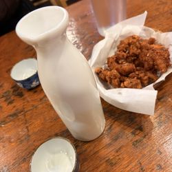 Yamaya Seafood Restaurant - Hot sake and Chicken Karaage