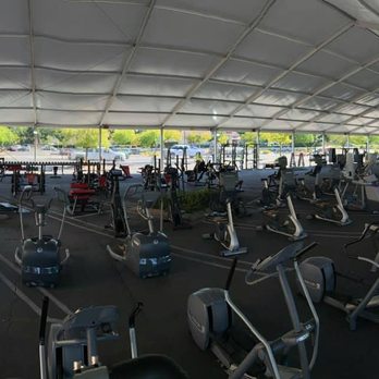 In-Shape Fitness - All the equipment is outside under a huge, big tent. - Gyms Near Me - Folsom, California