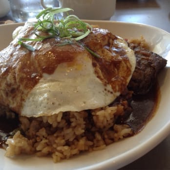 Moena Café - Braised beef short rib "loco moco" over fried rice with excellent scratch gravy! - Cafes Near Me - Honolulu, Hawaii Moena Café - Braised beef short rib "loco moco" over fried rice with excellent scratch gravy! - Cafes Near Me - Honolulu, Hawaii