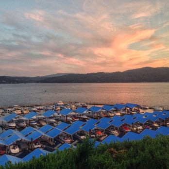 Beverly's - Lovely sunset view from our table - New American Near Me - Coeur d'Alene, Idaho