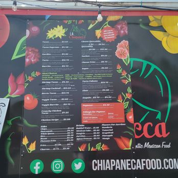 La Chiapaneca - Food Truck Menu - Mexican Near Me - Culpeper, Virginia