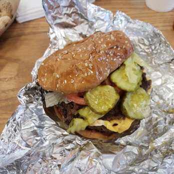 Five Guys - Bacon cheeseburger. - Burgers Near Me - Aiea, Hawaii Five Guys - Bacon cheeseburger. - Burgers Near Me - Aiea, Hawaii