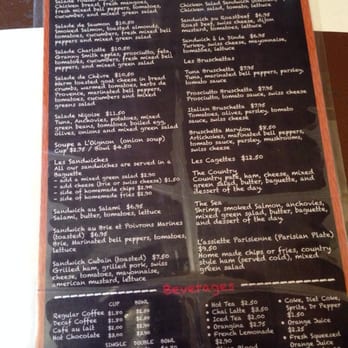 Clafoutis - Menu side 1 - French Near Me - Santa Fe, New Mexico