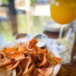 River Birch Lodge - Lodge chips with ranch and blue cheese - snag a free one of these with a Yelp checkin!
