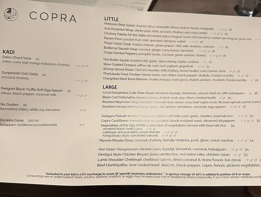 Menu photo 4 Copra San Francisco, CA