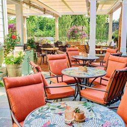 White Dog Cafe Chester Springs - Open air patio seating connects the covered patio with the potting shed.
