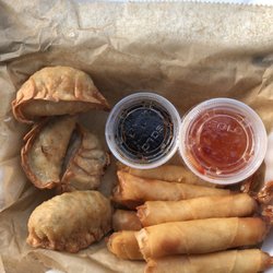 Asian Street Cravings - Firecracker Shrimp Rolls and Fried Dumplings!!!!