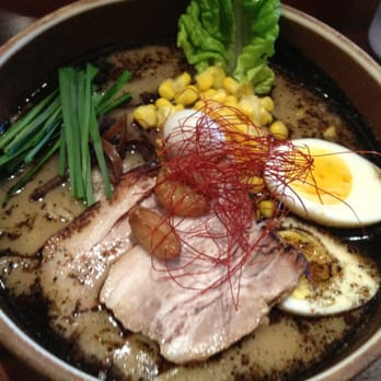 Ramen Dojo - Garlic ramen with corn and chicken egg - Ramen Near Me - San Mateo, California Ramen Dojo - Garlic ramen with corn and chicken egg - Ramen Near Me - San Mateo, California