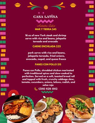 Menu photo 4 Casa Latina Hudson  Hudson, NY