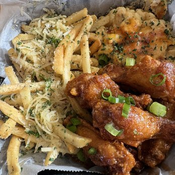 Lucy Mae’s Kitchen - Hop Plate $20 at Hopnonymous Brewing Co | Truffle Fries, Tameka Wings, and Mac & Cheese - Soul Food Near Me - San Diego, California Lucy Mae’s Kitchen - Hop Plate $20 at Hopnonymous Brewing Co | Truffle Fries, Tameka Wings, and Mac & Cheese - Soul Food Near Me - San Diego, California
