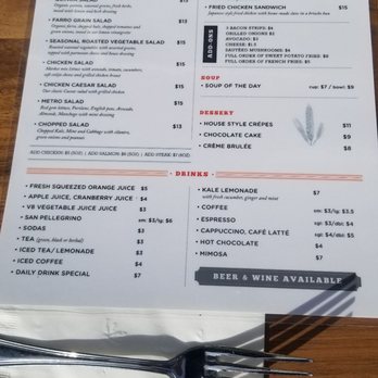 Metro Cafe - Menu - American Near Me - El Segundo, California