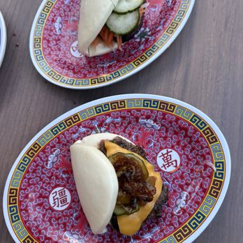 Mecha Noodle Bar - Smash Burger 1pc and Pork Belly 1pc - Ramen Near Me - Denver, Colorado
