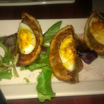 C Bar - Scotch egg (I ate a peice before taking the picture.) - Breakfast & Brunch Near Me - Portland, Oregon