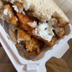 Sea House Fish Market - Whiting sandwich all messy