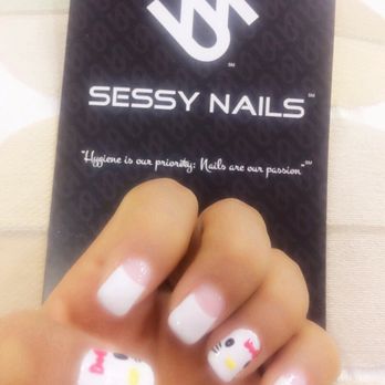 Sessy Nails - Love my Hello Kitty French gel nails ! Thanks Vee for an awesome job! - Nail Salons Near Me - Placentia, California Sessy Nails - Love my Hello Kitty French gel nails ! Thanks Vee for an awesome job! - Nail Salons Near Me - Placentia, California