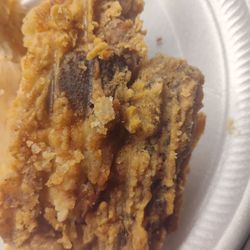 KFC - Dried up chicken breast with rack marks stuck deep into them.