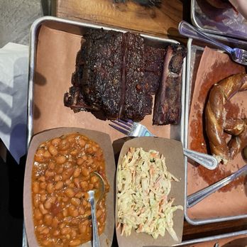 Foley Ranch, Boots & BBQ - Dry rub 1/2 rack of ribs a with backed beans and slaw - Barbeque Near Me - Phoenix, Arizona Foley Ranch, Boots & BBQ - Dry rub 1/2 rack of ribs a with backed beans and slaw - Barbeque Near Me - Phoenix, Arizona