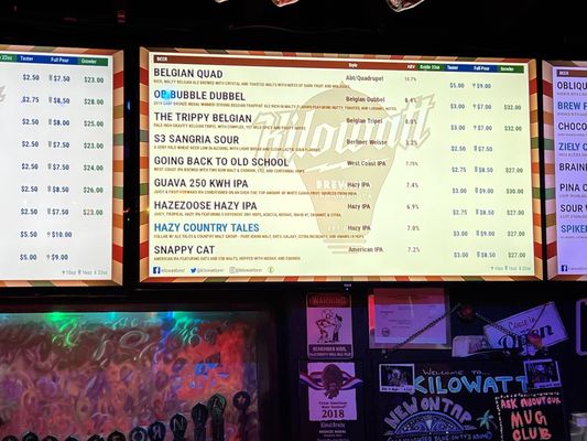 Menu photo 2 Kilowatt Brewing San Diego, CA