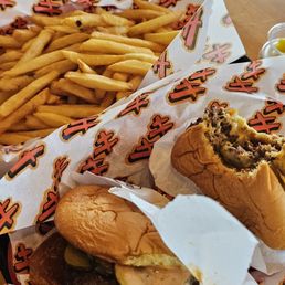 Fries are fried in beef tallow!