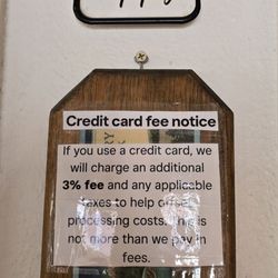 Santa Fe Biscochito Company - Credit card fee notice
