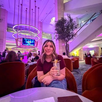 Hilton Anaheim - Enjoying a drink at the lounge area - Hotels Near Me - Anaheim, California