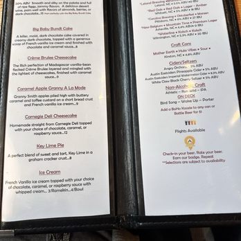 The Boundary House Restaurant - Dessert and bar service menu - American Near Me - Calabash, North Carolina The Boundary House Restaurant - Dessert and bar service menu - American Near Me - Calabash, North Carolina