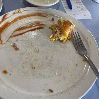 Lucky's Coffee Shop - No room for this last two bites of Mestlovers' Omelette. It crossed the plate on the diagonal. Lots of delicious omelette. - Breakfast & Brunch Near Me - Wilmington, Delaware Lucky's Coffee Shop - No room for this last two bites of Mestlovers' Omelette. It crossed the plate on the diagonal. Lots of delicious omelette. - Breakfast & Brunch Near Me - Wilmington, Delaware