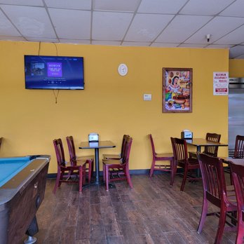Los Burritos Express - a pool table and television - Mexican Near Me - Rancho Cordova, California