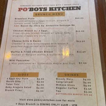 PoBoys Kitchen - Brunch menu - Southern Near Me - San Francisco, California PoBoys Kitchen - Brunch menu - Southern Near Me - San Francisco, California