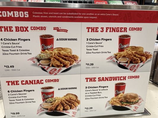 Menu photo 1 Raising Cane's Chicken Fingers Washington, DC, DC Menu photo 1 Raising Cane's Chicken Fingers Washington, DC, DC