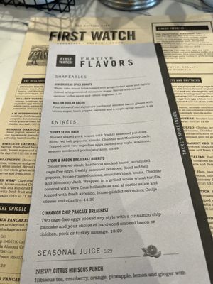 Menu photo 5 First Watch Jacksonville, FL