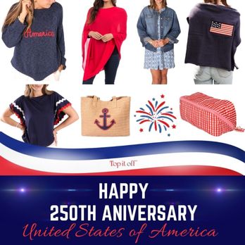 Top It Off - Red, White and Blue to celebrate America's 250th Anniversary or the 4th of July!! - Women's Clothing Near Me - Boston, Massachusetts