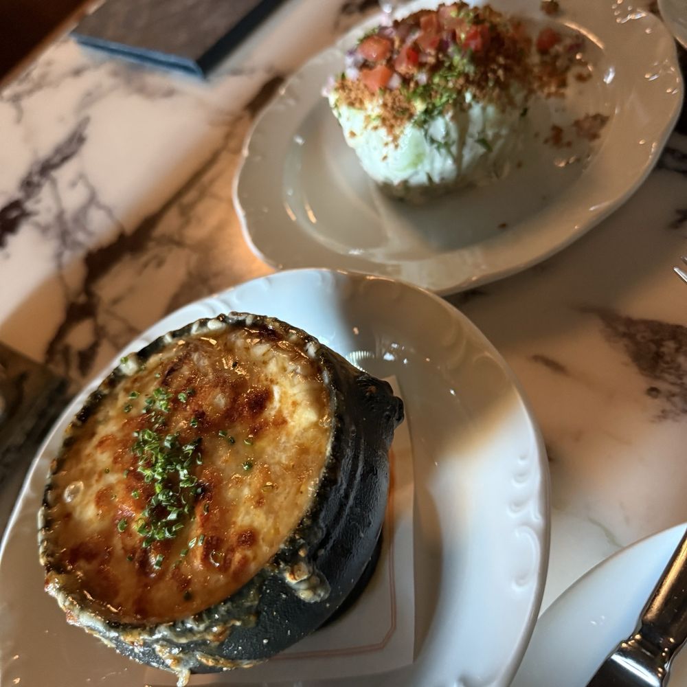 French onion soup and wedge salad French onion soup and wedge salad
