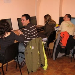 Delfin English School - Student area (computers). Basement