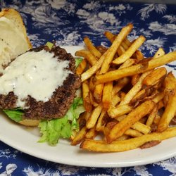 Monterey Pass Pub & Eatery - Cheese Burger with a Side of Fries