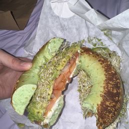 Spinach Parmesan bagel, 2. Heavenly Veggie Spinach Parmesan bagel, 2. Heavenly Veggie