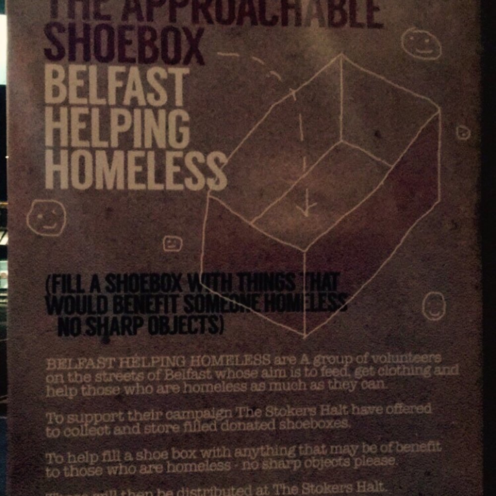 The Stokers Halt - Great Christmas Season charity idea from Stokers Halt. #getinvolved #yelpshoplocal - Irish Near Me - Belfast, BFS The Stokers Halt - Great Christmas Season charity idea from Stokers Halt. #getinvolved #yelpshoplocal - Irish Near Me - Belfast, BFS